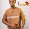 Chemise Homme Simple en Pagne Tissé - Élégance Traditionnelle, Confort et Style – Image 5