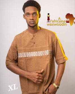 Chemise Africaine en Pagne Tissé – L’Élégance de la Mode Traditionnelle