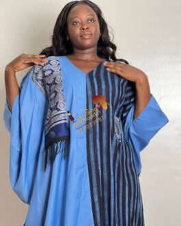 Robe Élégante en Fil à Fil, Lepi et Pagne Tissé – Mode Africaine Authentique